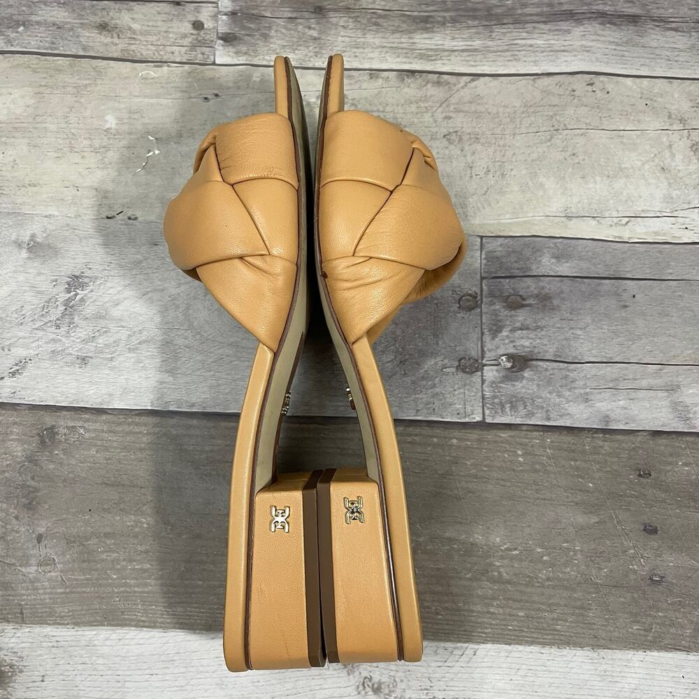Sam Edelman Dawson Square Toe Quilted Leather Slide Sandals Size 10 Beige - Picture 11 of 15